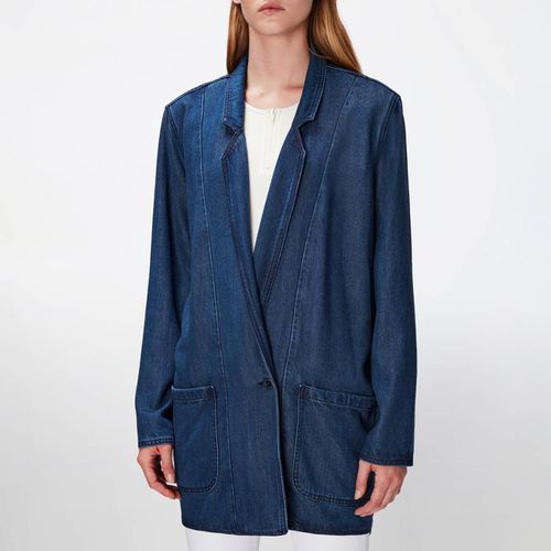 Dark Blue Unstructured Denim Blazer - 7 For All Mankind - Modalova