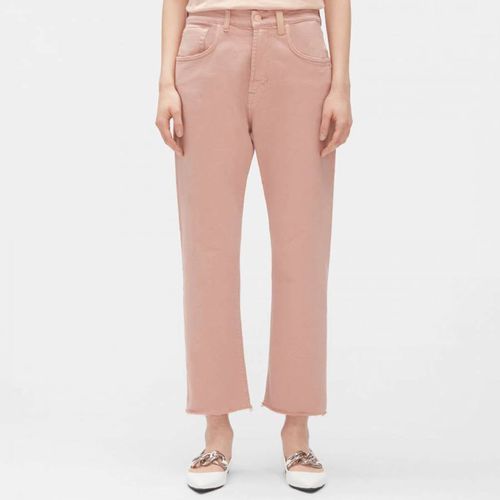 Pink Slouchy Cropped Stretch Jeans - 7 For All Mankind - Modalova