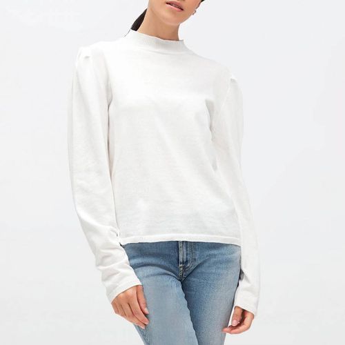 White Turtle Neck Cotton Jumper - 7 For All Mankind - Modalova