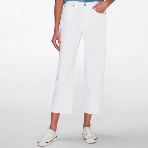 White Modern Straight Stretch Jeans - 7 For All Mankind - Modalova