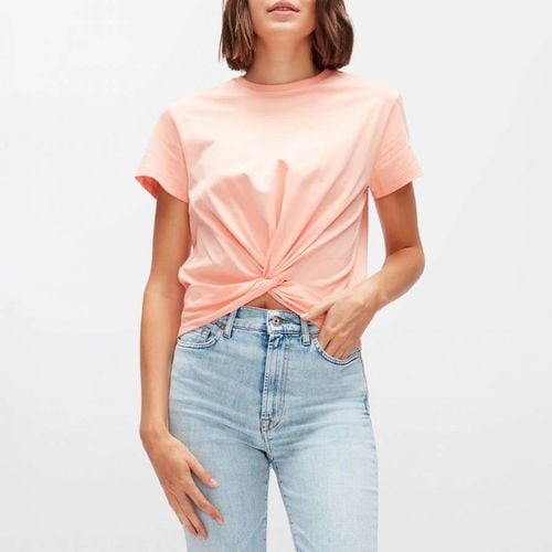 Pale Pink Knotted Cotton Top - 7 For All Mankind - Modalova