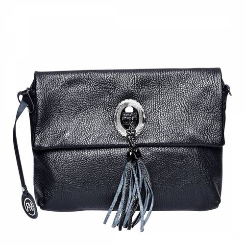 Black Italian Leather Crossbody Bag - Roberta M - Modalova