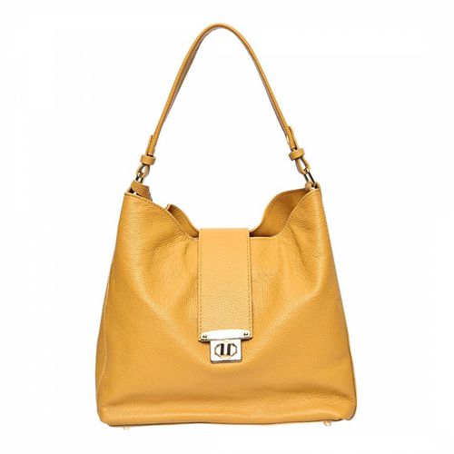 Yellow Italian Leather Top Handle Bag - Roberta M - Modalova