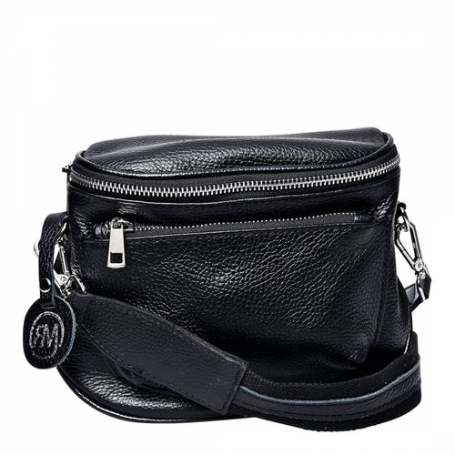 Black Italian Leather Shoulder Bag - Roberta M - Modalova