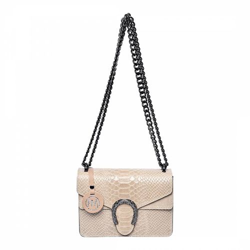 Beige Italian Leather Shoulder Bag - Roberta M - Modalova