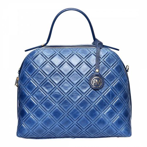 Blue Italian Leather Handbag - Roberta M - Modalova