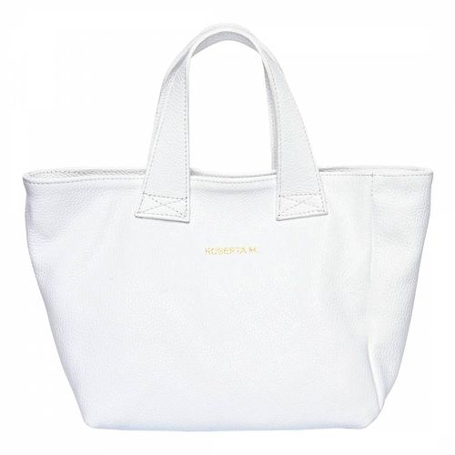 White Italian Leather Handbag - Roberta M - Modalova