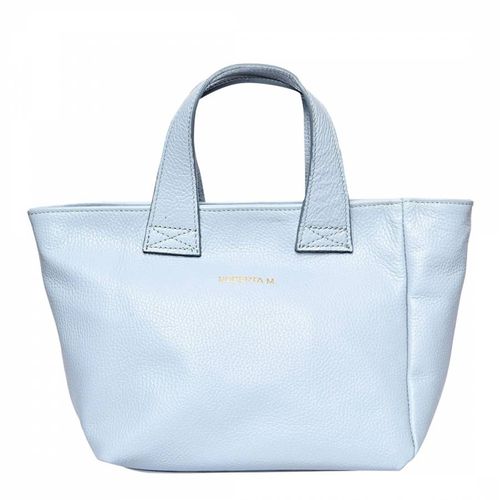 Light Blue Italian Leather Handbag - Roberta M - Modalova
