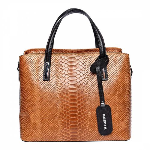 Italian Leather Top Handle Bag - Roberta M - Modalova