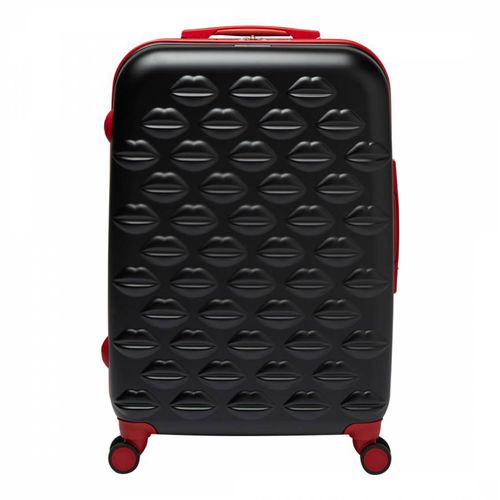 Black Red Lips Large Suitcase - Lulu Guinness - Modalova
