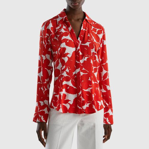 Red Floral Blouse - United Colors of Benetton - Modalova