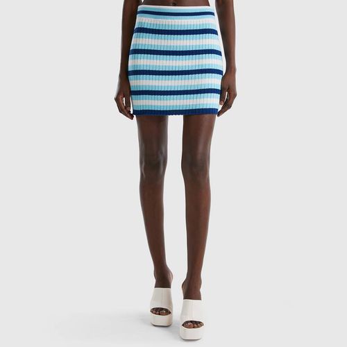 Blue Striped Mini Skirt - United Colors of Benetton - Modalova