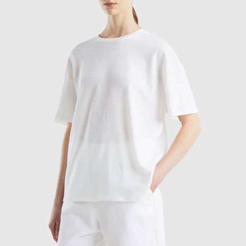 White Relaxed T-Shirt - United Colors of Benetton - Modalova