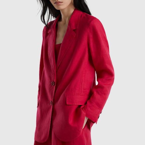 Pink Linen Blazer - United Colors of Benetton - Modalova