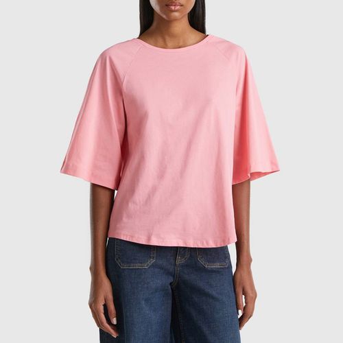 Pink Relaxed Cotton T-Shirt - United Colors of Benetton - Modalova