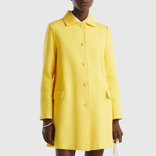 Yellow Longline Cotton Coat - United Colors of Benetton - Modalova