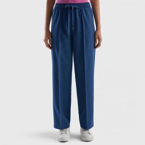 Blue Straight Leg Trousers - United Colors of Benetton - Modalova