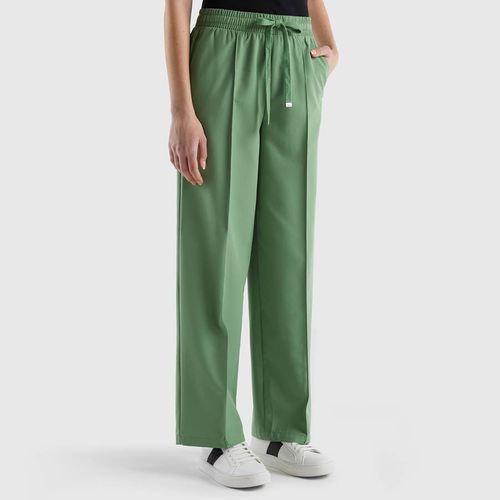 Green Straight Leg Trousers - United Colors of Benetton - Modalova