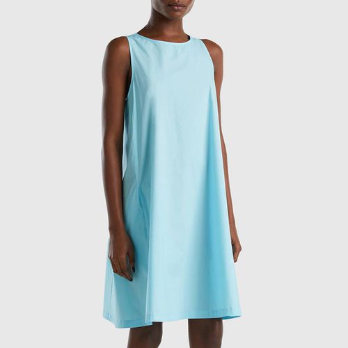 Blue Sleeveless Cotton Dress - United Colors of Benetton - Modalova