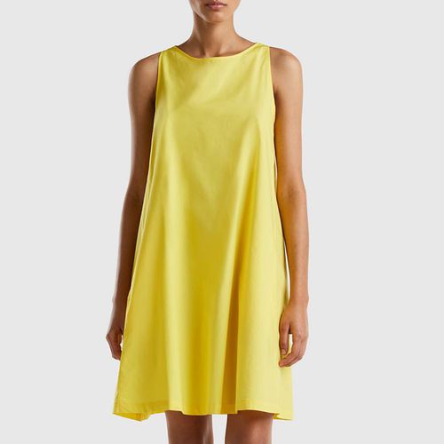 Yellow Sleeveless Cotton Dress - United Colors of Benetton - Modalova