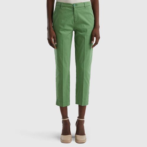 Green Mid Waisted Trousers - United Colors of Benetton - Modalova
