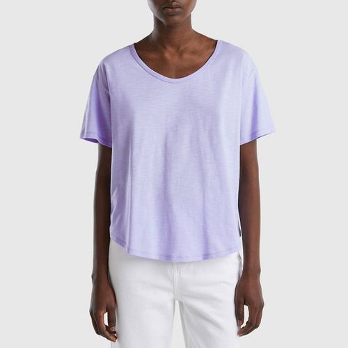Violet Relaxed Cotton T-Shirt - United Colors of Benetton - Modalova