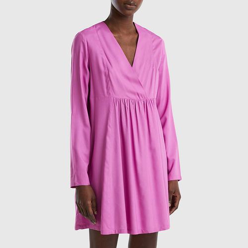 Pink Wrap Detail Mini Dress - United Colors of Benetton - Modalova