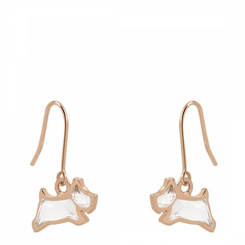 Ct Rose Gold Plated Sterling Clear Stone Jumping Dog Earrings - Radley - Modalova