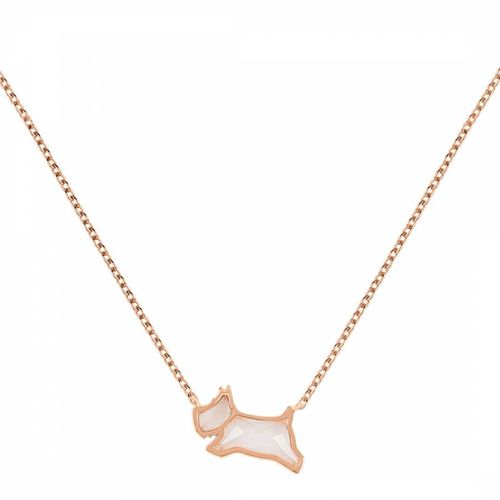 Ct Rose Gold Plated Sterling Silver Clear Stone Jumping Dog Necklace - Radley - Modalova