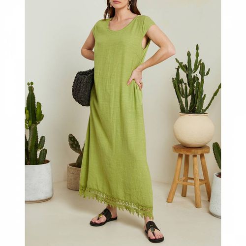 Light Green Linen Maxi Dress - LE MONDE DU LIN - Modalova
