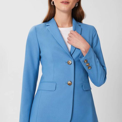 Blue Francesca Wool Blend Blazer - Hobbs London - Modalova