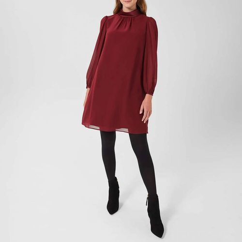 Burgundy Ciara Mini Dress - Hobbs London - Modalova