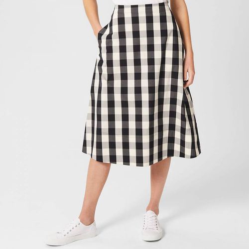 Black Miley Check Cotton Blend Skirt - Hobbs London - Modalova