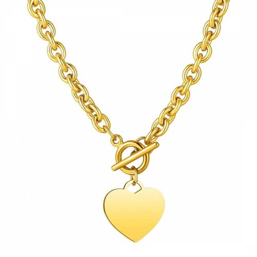 K Gold Heart Charm Necklace - Liv Oliver - Modalova