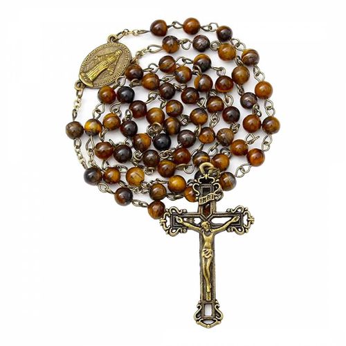 K Spiritual Gemstone Rosary Necklace - Stephen Oliver - Modalova