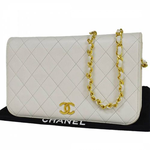White Matelasse Handbag - Vintage Chanel - Modalova