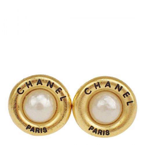 Gold Coco Mark earring - Vintage Chanel - Modalova