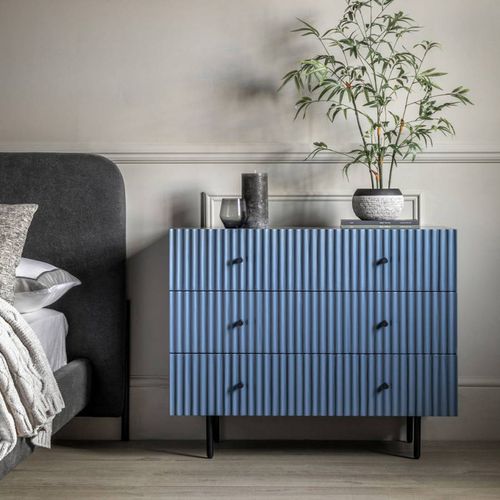 Bantry 3 Drawer Chest Blue - Gallery Living - Modalova