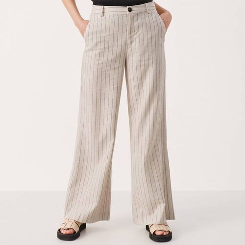 Beige Strpied Linen and Cotton Trouser - Part Two - Modalova