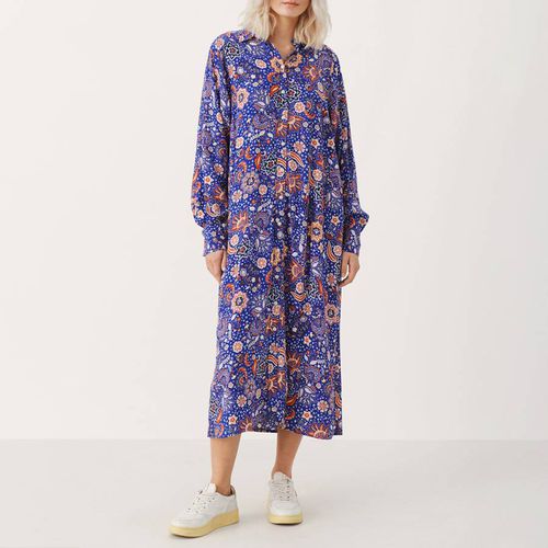 Blue Printed Marlas Dress - Part Two - Modalova