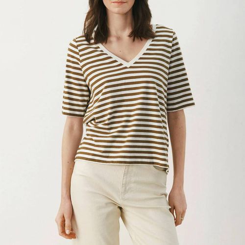 Brown and White Bennie Cotton T-shirt - Part Two - Modalova