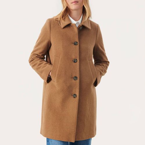 Brown Button Outerwear Coat - Part Two - Modalova