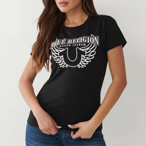 Black Large Graphic Cotton T-Shirt - True Religion - Modalova