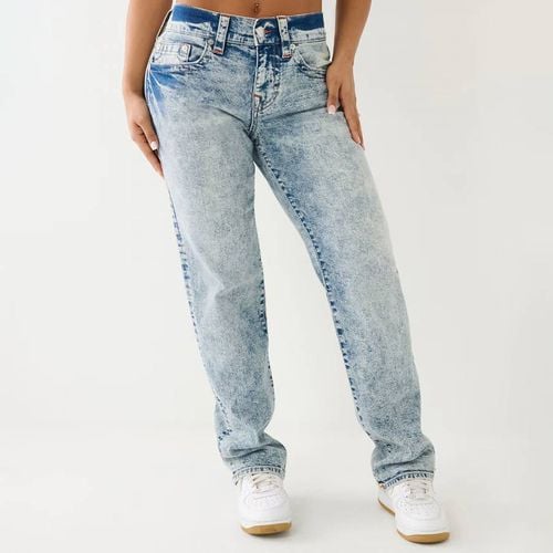 Acid Wash Ricki Relaxed Straight Stretch Jeans - True Religion - Modalova