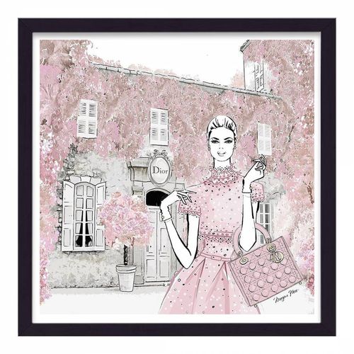 Dior French Retreat Pink Framed Print - Megan Hess - Modalova