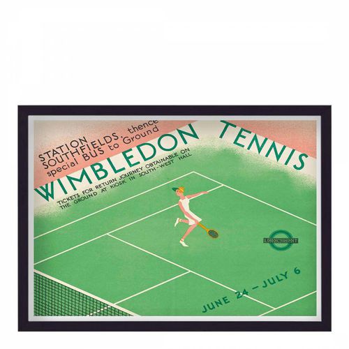 Vintage London Transport Wimbledon Tennis Southfields No4 Print - Vintage Travel Posters - Modalova