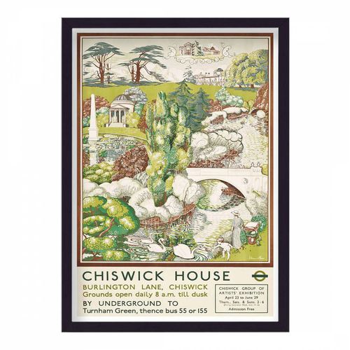 Vintage London Transport Chiswick House Framed Print - Vintage Travel Posters - Modalova