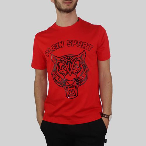 Red Tiger Print T-Shirt - Philipp Plein - Modalova