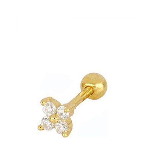Gold Diamond Stud Earrings - Ma Petite Amie - Modalova