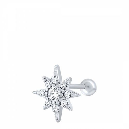 Silver Diamond Star Earrings - Ma Petite Amie - Modalova